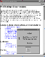 Figure 5: Perl/TK Widget Demonstrations